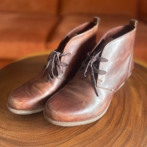 Clarks Artisan Brown Leather Ankle Boots